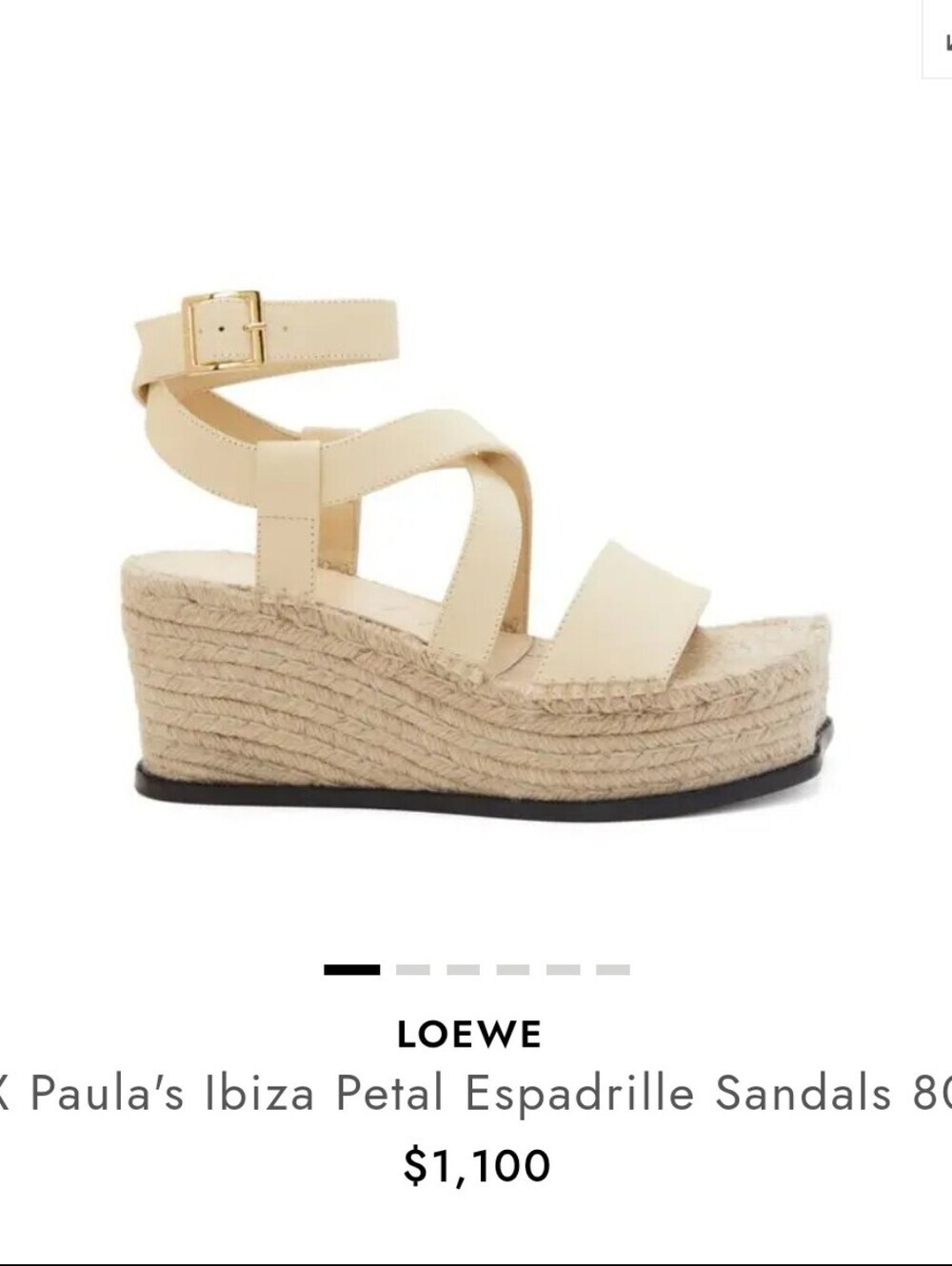 Loewe Paula's Ibiza White Petal Espadrille Sandals & Dust Bags- Size 39 Like New